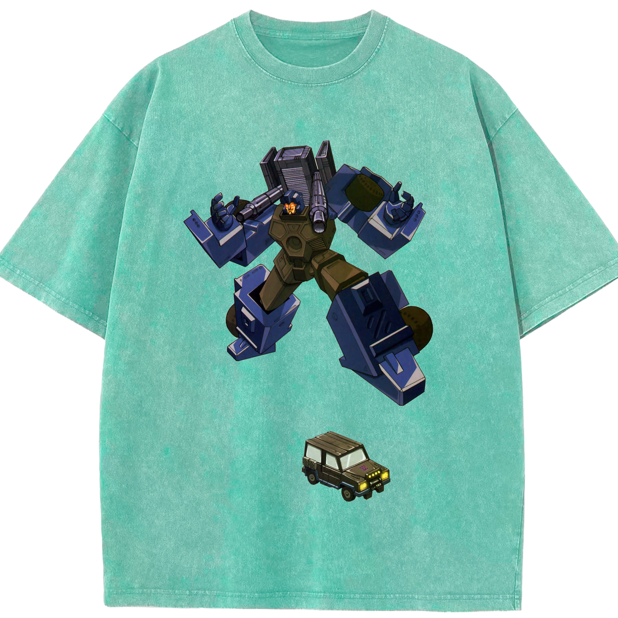 （画像用）  綿100% ヴィンテージ風 半袖Tシャツ（フロントプリント）